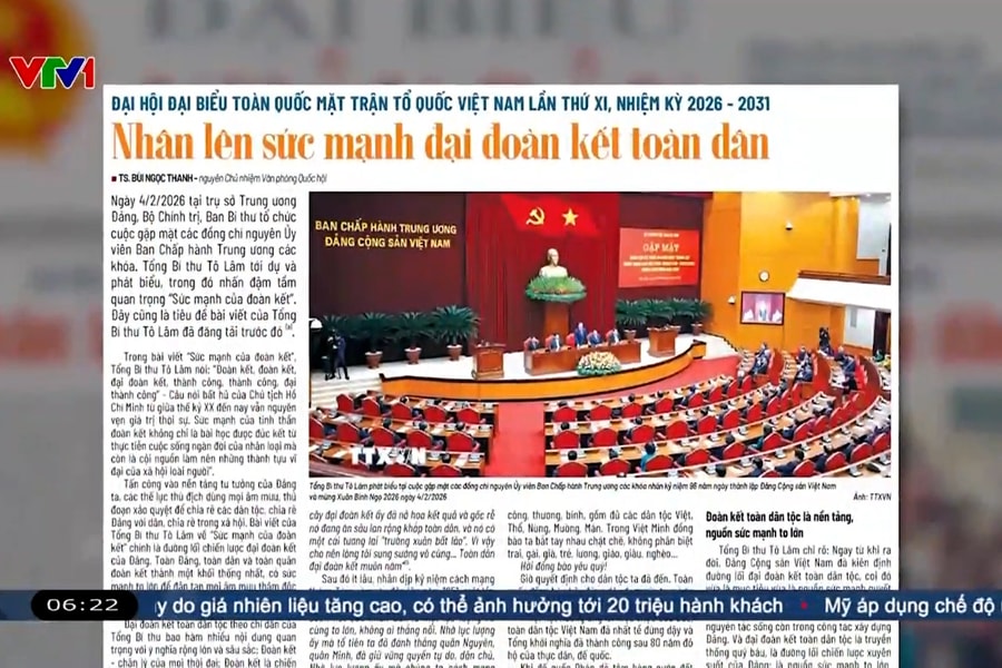 Điểm báo VTV1: Nhân lên sức mạnh đại đoàn kết toàn dân