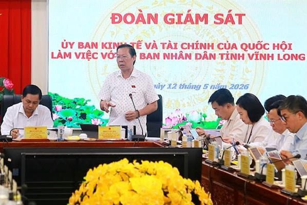 Đoàn giám sát của Ủy ban Kinh tế và Tài chính làm việc với UBND tỉnh Vĩnh Long