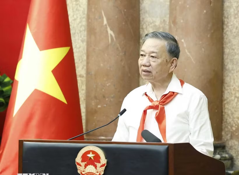 Tổng Bí thư, Chủ tịch nước Tô Lâm gặp mặt 85 đội viên tiêu biểu toàn quốc