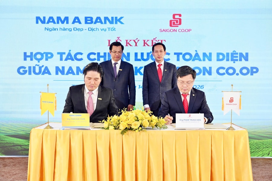 Nam A Bank và Saigon Co.op hợp tác chiến lược toàn diện: Phát triển hệ sinh thái "Tài chính - Tiêu dùng - Thương mại - Dịch vụ - L ogistics "