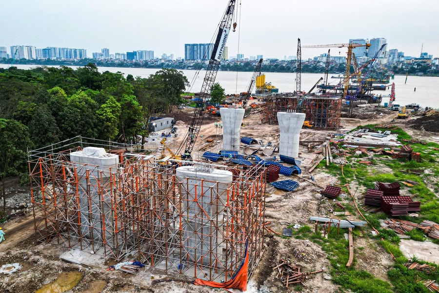 Hà Nội: Đại công trường xây dựng cầu Trần Hưng Đạo gần 16.000 tỷ đồng