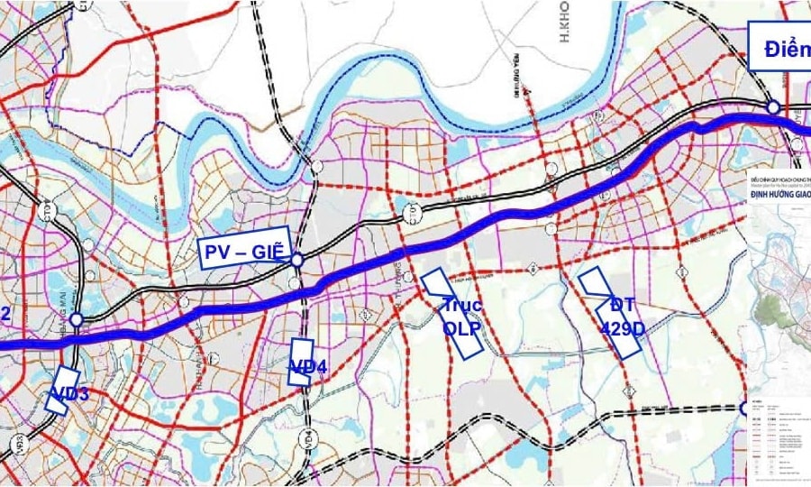 Quốc lộ 1A đoạn qua Hà Nội dự kiến dài hơn 36km, quy mô 10 làn xe chính