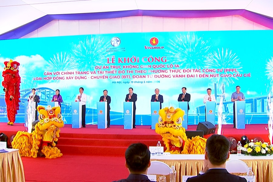 Chủ tịch Quốc hội Trần Thanh Mẫn dự Lễ khởi công dự án mở rộng quốc lộ 1A đoạn từ Vành đai 1 đến nút giao Cầu Giẽ