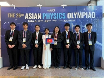Olympic Vật lí châu Á năm 2026: 8/8 học sinh Đội tuyển quốc gia Việt Nam đều đoạt huy chương