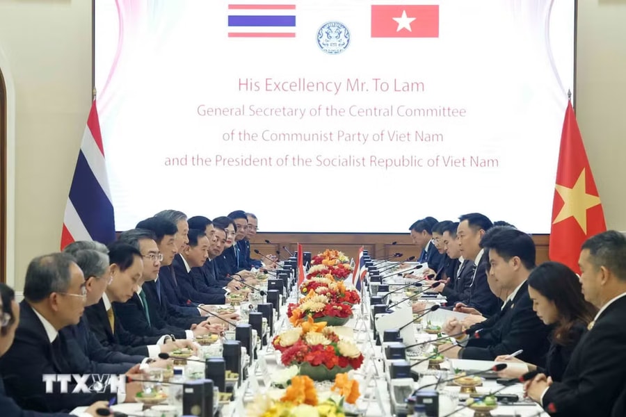 Tổng Bí thư, Chủ tịch nước Tô Lâm hội đàm với Thủ tướng Thái Lan Anutin Charnvirakul