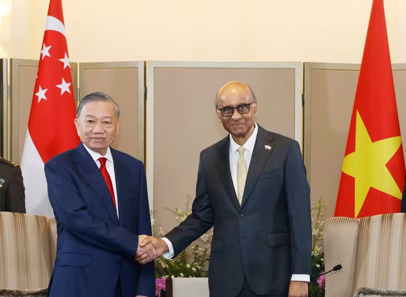 Tổng Bí thư, Chủ tịch nước Tô Lâm hội đàm với Tổng thống Singapore Tharman Shanmugaratnam