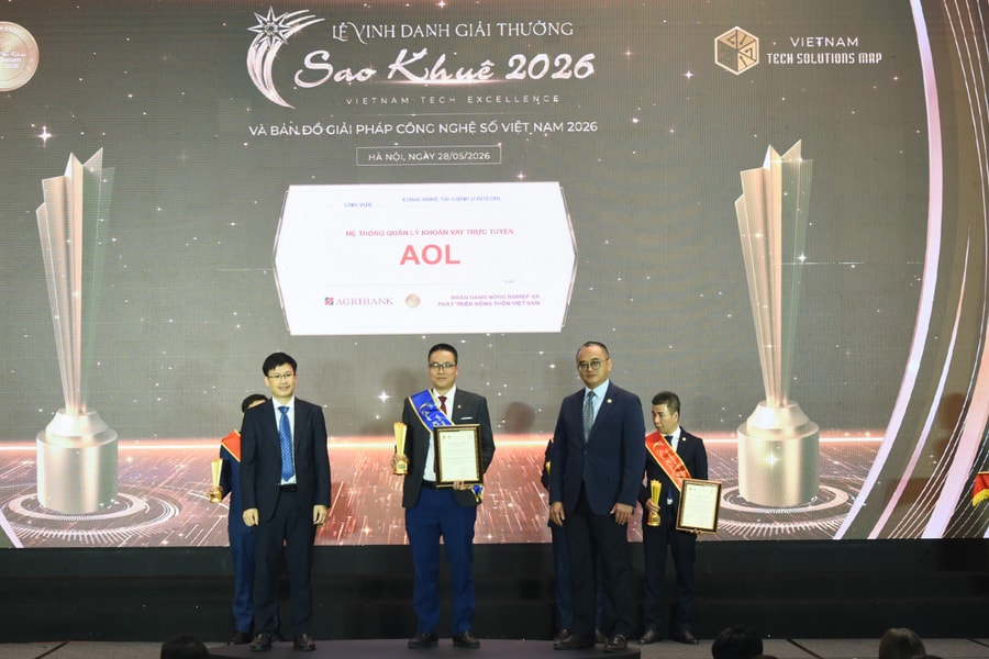 Hai giải pháp công nghệ số của Agribank đoạt Giải thưởng Sao khuê 2026