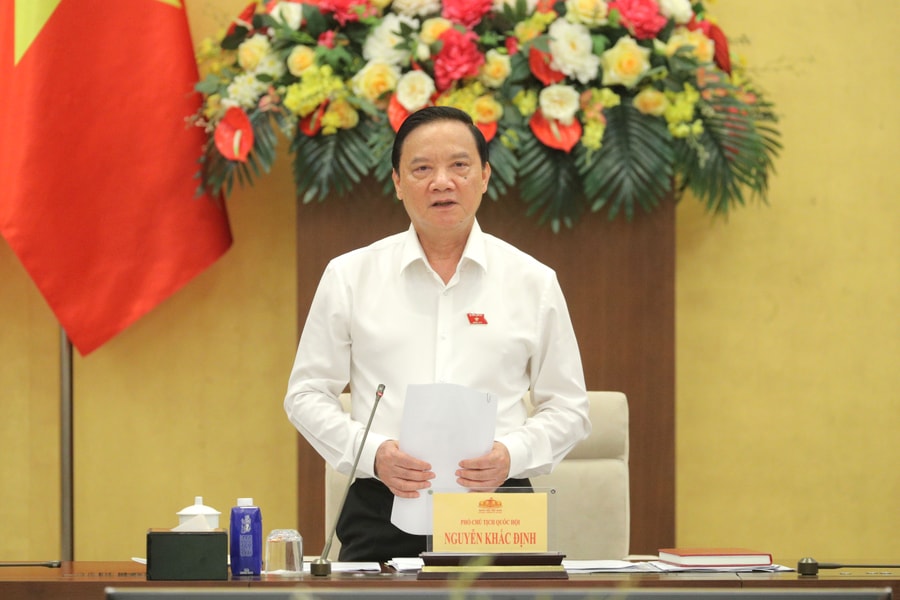Phó Chủ tịch Quốc hội Nguyễn Khắc Định chủ trì cuộc họp về thực hiện Chương trình lập pháp năm 2026