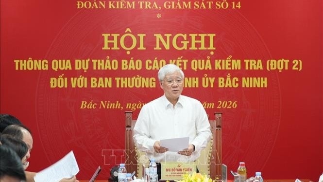 Kiểm tra, giám sát Ban Thường vụ Tỉnh ủy Bắc Ninh