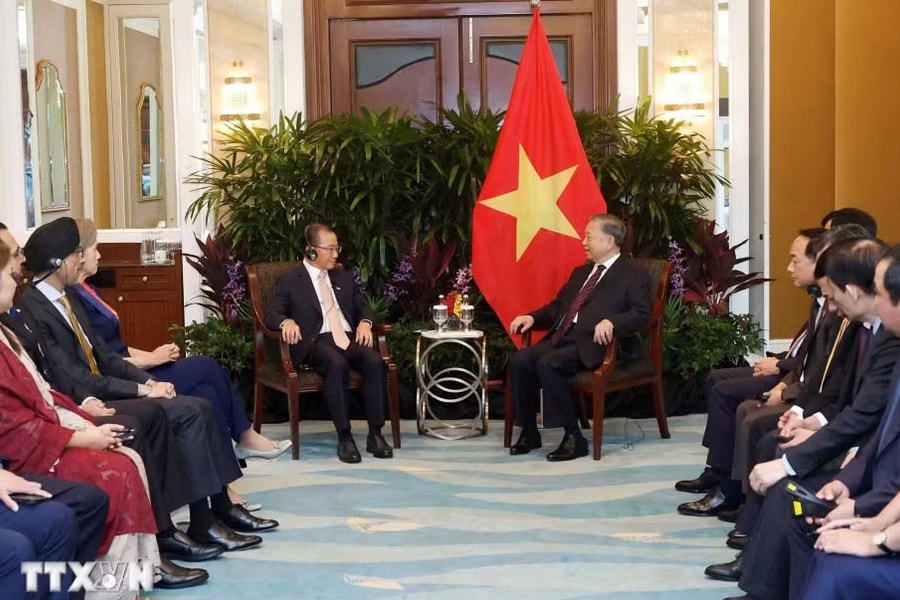 Tổng Bí thư, Chủ tịch nước Tô Lâm hội kiến Chủ tịch Quốc hội Singapore