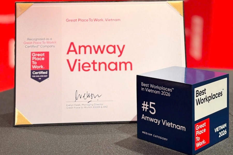 Amway Việt Nam hai năm liên tiếp đứng top nơi làm việc xuất sắc hàng đầu Việt Nam 2026
