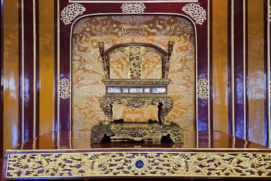 Bảo vật quốc gia "Ngai vua triều Nguyễn" trở lại điện Thái Hòa