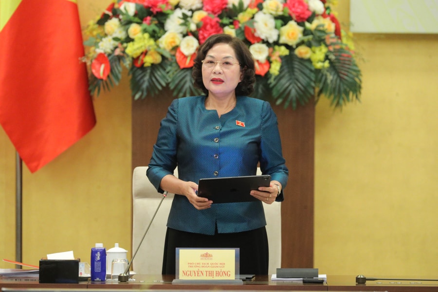 Đoàn giám sát về quản lý, sử dụng tài sản công là trụ sở làm việc sau khi thực hiện chủ trương sắp xếp tổ chức bộ máy và đơn vị hành chính họp phiên thứ Nhất
