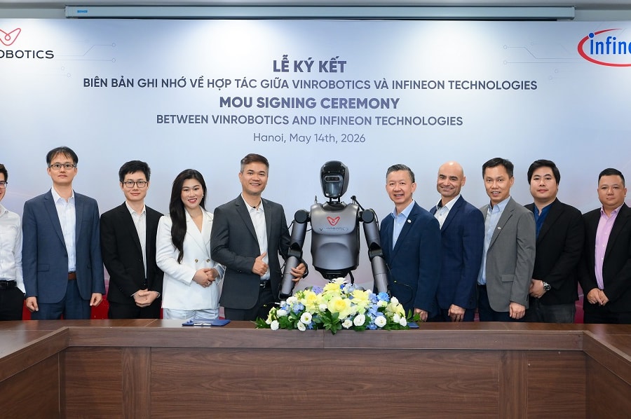 VinRobotics hợp tác cùng Infineon phát triển công nghệ lõi cho người máy thế hệ mới