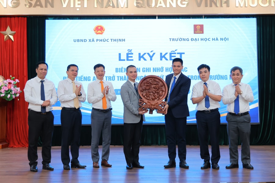 Xã Phúc Thịnh bắt tay với Trường Đại học Hà Nội, từng bước đưa tiếng Anh thành ngôn ngữ thứ hai trong trường học