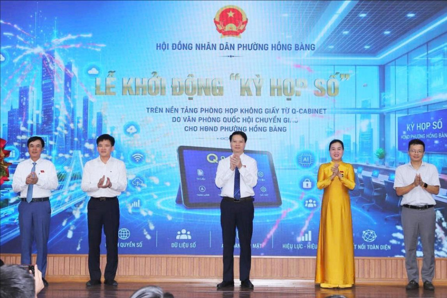 HĐND phường Hồng Bàng khởi động “Kỳ họp số” trên nền tảng Q-Cabinet