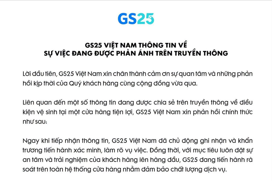Sau đóng cửa hàng, GS25 tiến hành rà soát toàn hệ thống