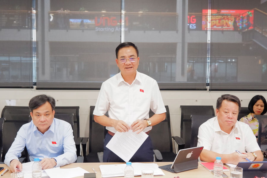 Đoàn khảo sát của Ủy ban Quốc phòng, An ninh và Đối ngoại làm việc với Công ty Cổ phần Tập đoàn VNG