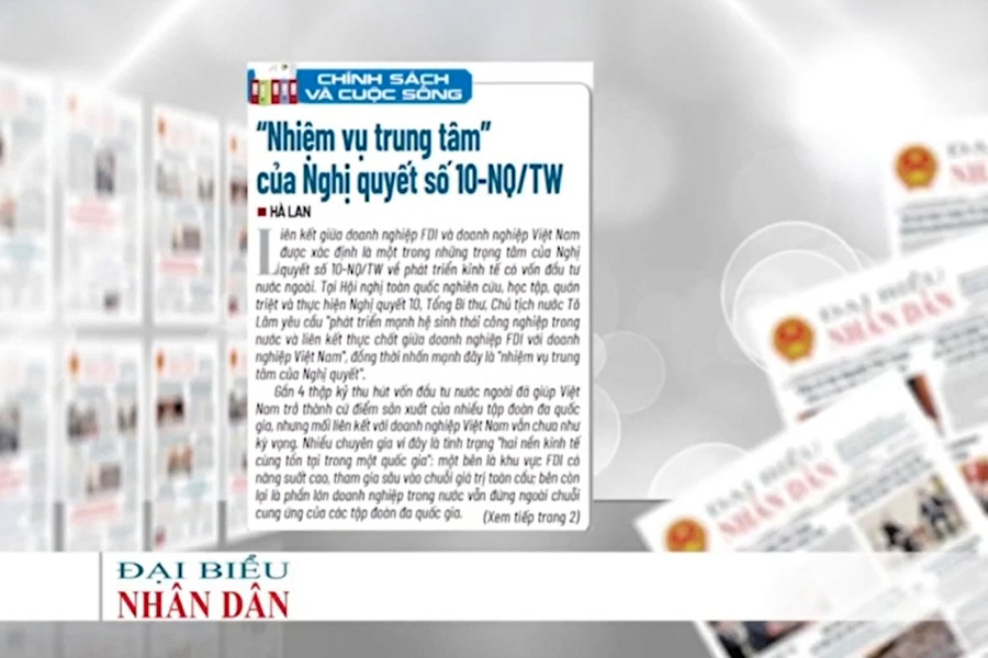 Điểm báo VTV1: “Nhiệm vụ trung tâm” của Nghị quyết số 10-NQ/TW