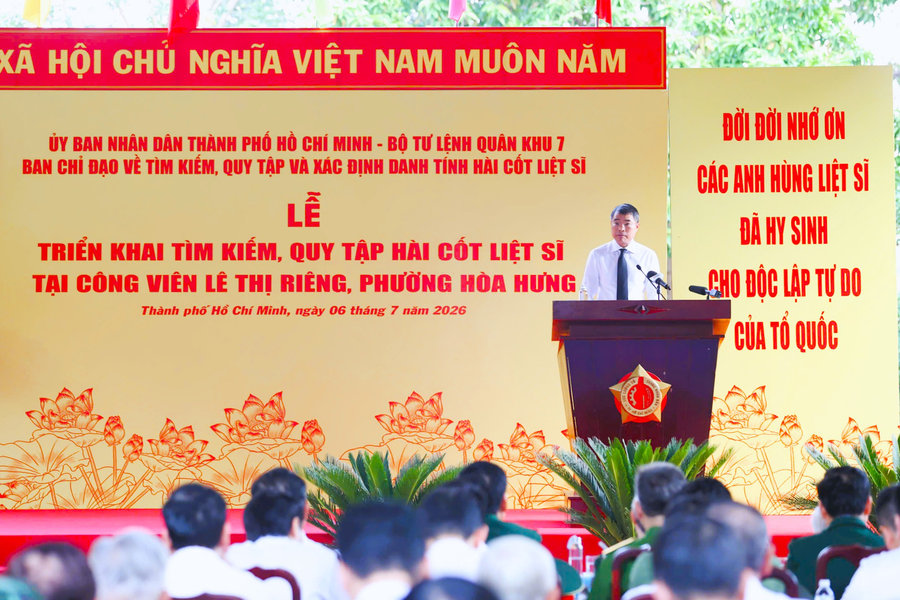 Những hài cốt liệt sĩ đầu tiên được phát hiện tại Công viên Lê Thị Riêng