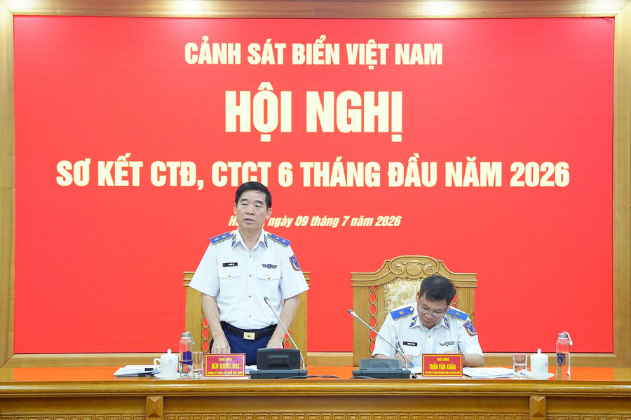Cảnh sát biển Việt Nam sơ kết công tác đảng, công tác chính trị 6 tháng đầu năm 2026
