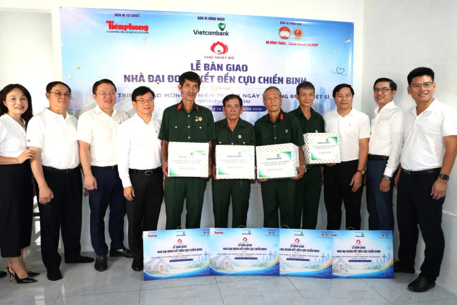 Vietcombank hỗ trợ xây dựng 6 mái ấm nghĩa tình cho cựu chiến binh TP. Hồ Chí Minh