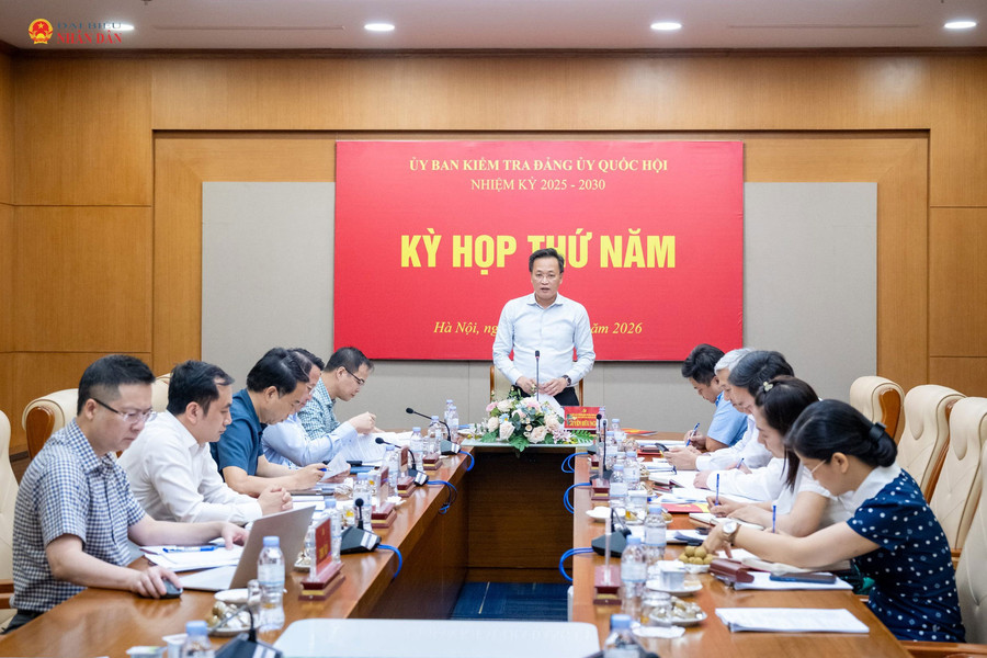 Ủy ban Kiểm tra Đảng ủy Quốc hội tiến hành Kỳ họp thứ Năm
