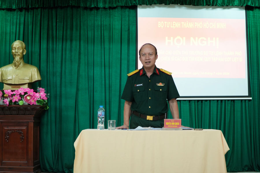 Bộ Tư lệnh TP. Hồ Chí Minh: Kịp thời đối thoại, tháo gỡ khó khăn cho lực lượng tìm kiếm, quy tập hài cốt liệt sĩ