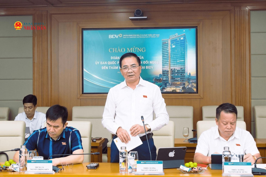Đoàn khảo sát của Ủy ban Quốc phòng, An ninh và Đối ngoại làm việc với Ngân hàng Đầu tư và Phát triển Việt Nam