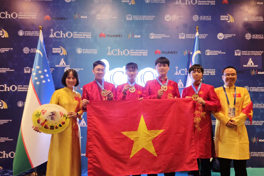 Việt Nam xuất sắc giành 4 Huy chương Vàng tại Olympic Hoá học quốc tế lần thứ 58 (IChO 2026), xếp đồng hạng Nhất
