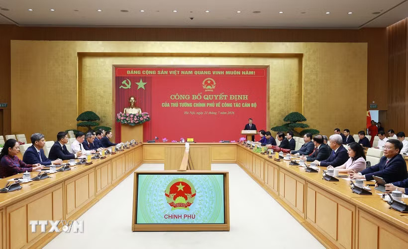 Thủ tướng Lê Minh Hưng chủ trì lễ công bố quyết định về công tác cán bộ