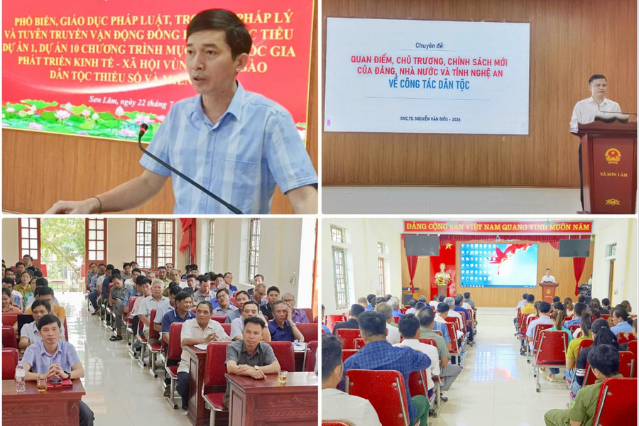 Phổ biến pháp luật, chính sách dân tộc cho 161 cán bộ cơ sở, người có uy tín