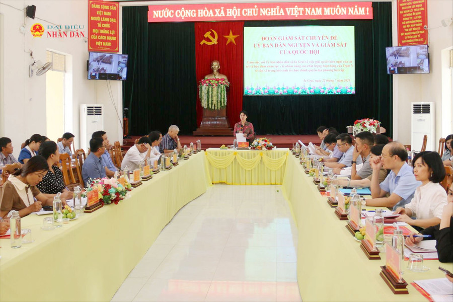 Đoàn giám sát của Ủy ban Dân nguyện và Giám sát làm việc với xã Ia Grai, Gia Lai
