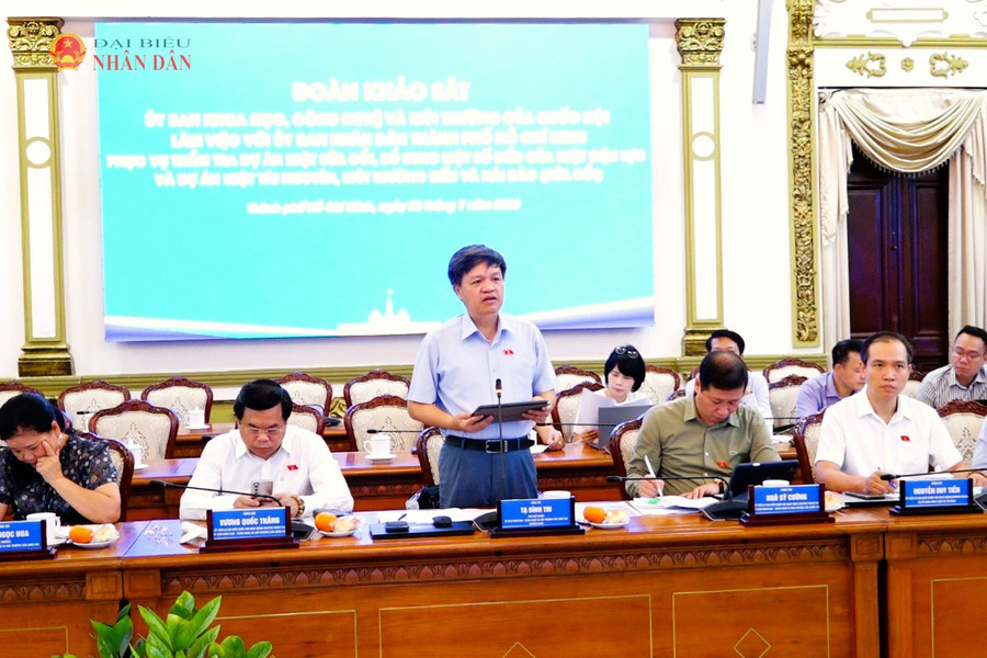 Đoàn khảo sát của Ủy ban Khoa học, Công nghệ và Môi trường làm việc với UBND TP. Hồ Chí Minh