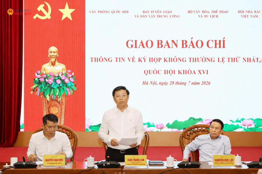 Giao ban báo chí thông tin về Kỳ họp không thường lệ thứ Nhất, Quốc hội Khóa XVI