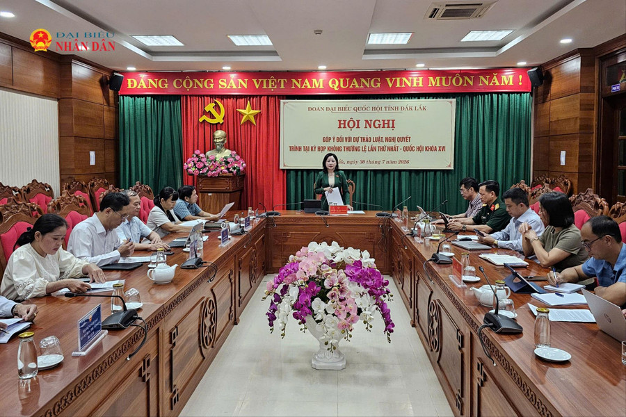 Đoàn ĐBQH tỉnh Đắk Lắk lấy ý kiến góp ý 4 dự thảo luật, nghị quyết