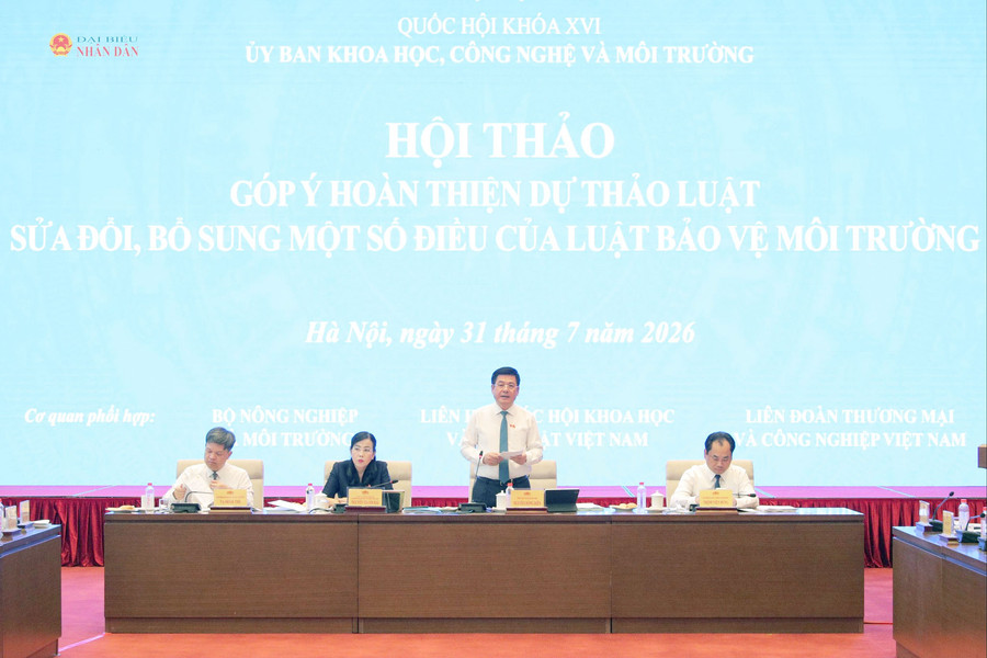 Phó Chủ tịch Quốc hội Nguyễn Hồng Diên dự hội thảo góp ý sửa đổi Luật Bảo vệ môi trường