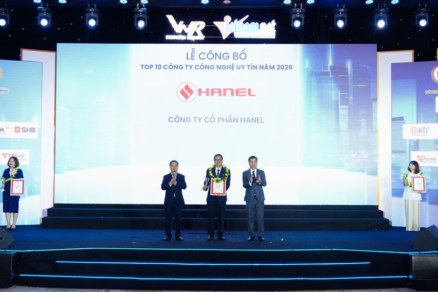Hanel 6 năm liên tiếp nằm trong Top 10 Công ty Công nghệ uy tín Việt Nam
