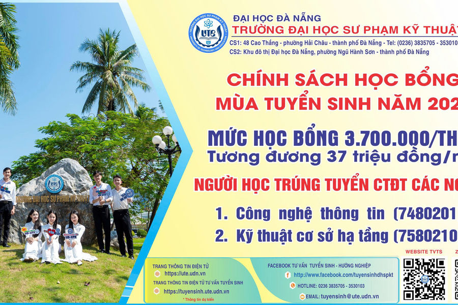 Trường ĐH Sư phạm Kỹ thuật – Đại học Đà Nẵng công bố điểm chuẩn năm 2026