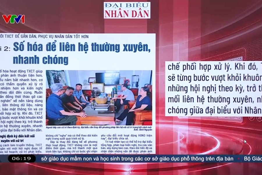 Điểm báo VTV1: Số hóa để liên hệ thường xuyên, nhanh chóng