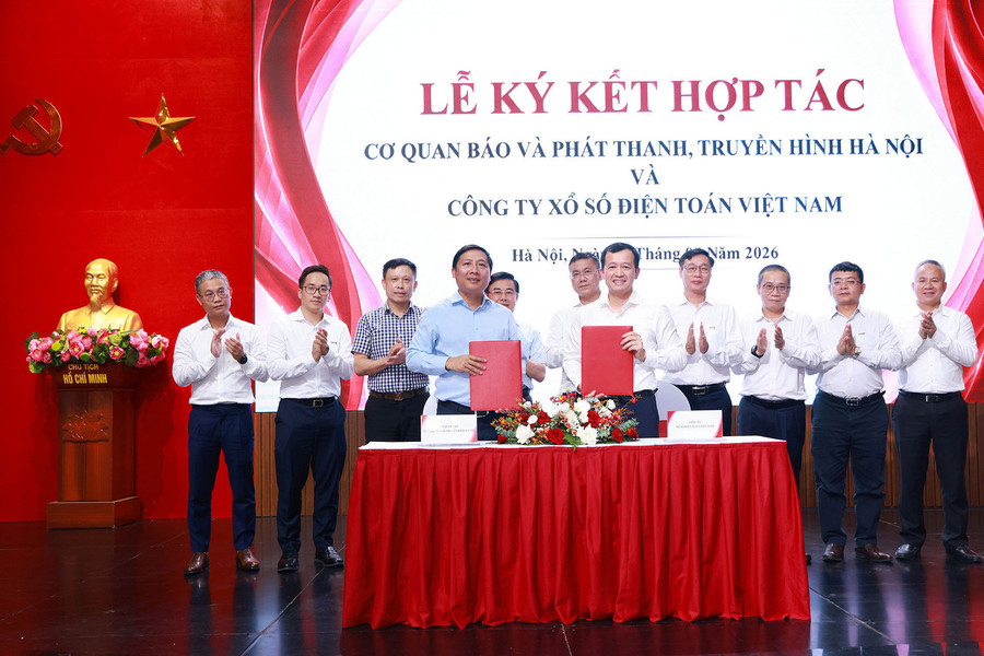 Cơ quan Báo và Phát thanh, Truyền hình Hà Nội ký kết hợp tác truyền thông với Công ty Xổ số điện toán Việt Nam