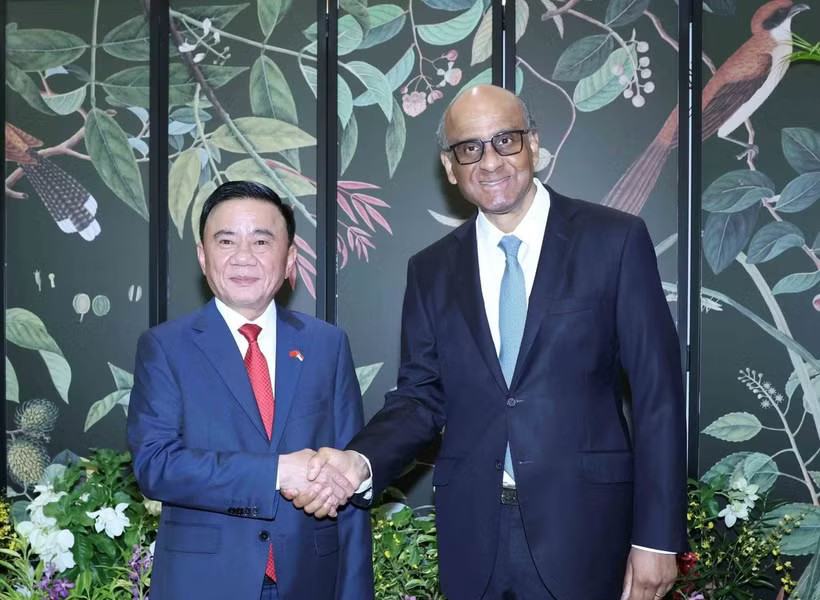 Thường trực Ban Bí thư Trần Cẩm Tú hội kiến Tổng thống Singapore