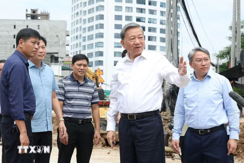Tổng Bí thư, Chủ tịch nước Tô Lâm kiểm tra thực tế một số dự án tại Hà Nội