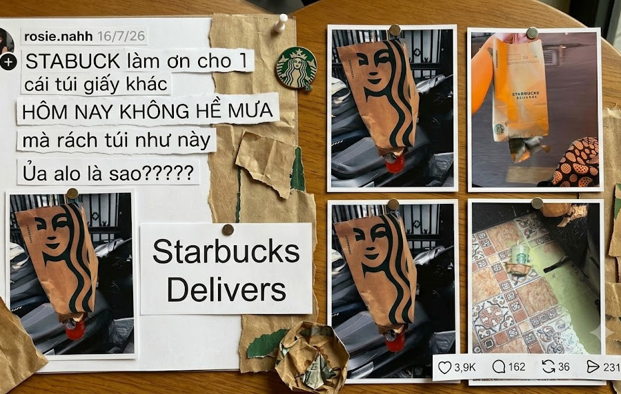 Starbucks thu tiền túi giấy: Khi “sống xanh” phải trả thêm chi phí, nhưng chiếc túi lại bị chê dễ rách