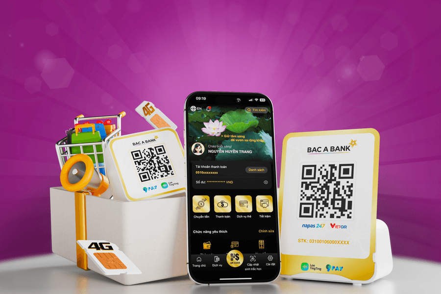 Chương trình ưu đãi hộ kinh doanh - BAC A BANK tặng loa và miễn phí sim 4G