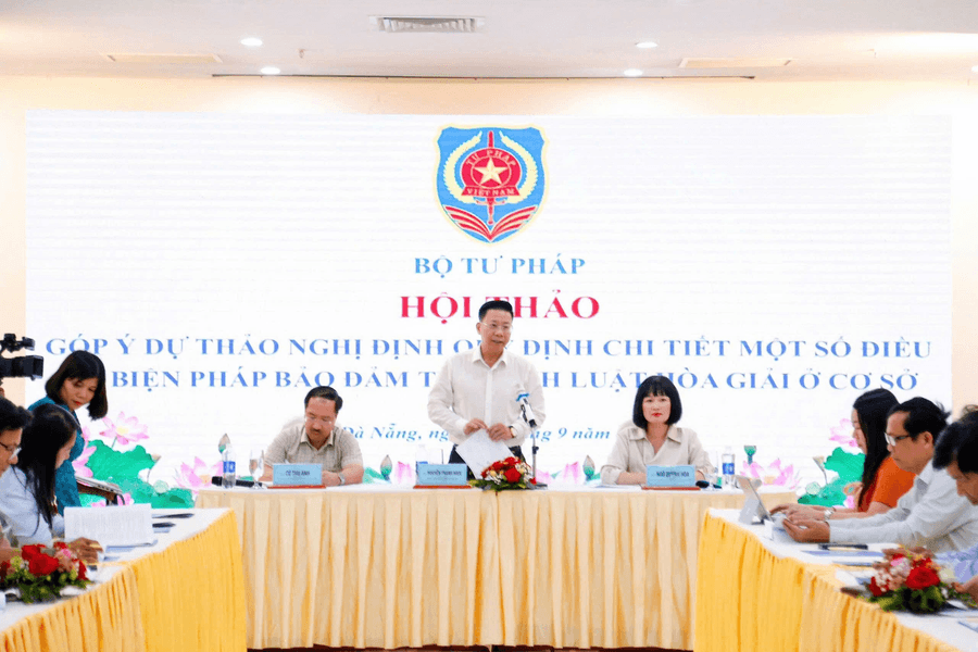 Hội thảo góp ý dự thảo Nghị định quy định chi tiết một số điều và biện pháp bảo đảm thi hành Luật Hòa giải ở cơ sở