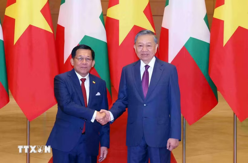 Tổng Bí thư, Chủ tịch nước Tô Lâm hội đàm với Tổng thống Myanmar Min Aung Hlaing