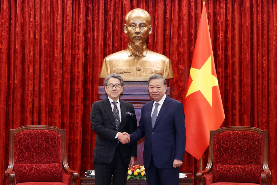 Tổng Bí thư, Chủ tịch nước Tô Lâm tiếp Chủ tịch Ngân hàng Hợp tác Quốc tế Nhật Bản