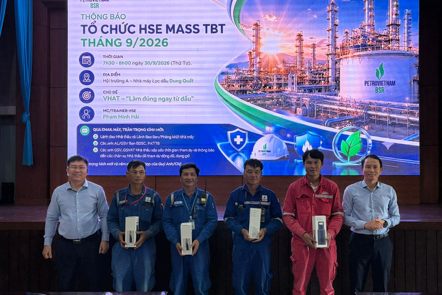 Nhà máy lọc dầu Dung Quất đạt hơn 59 triệu giờ công an toàn: Chung sức xây dựng và lan tỏa văn hóa an toàn