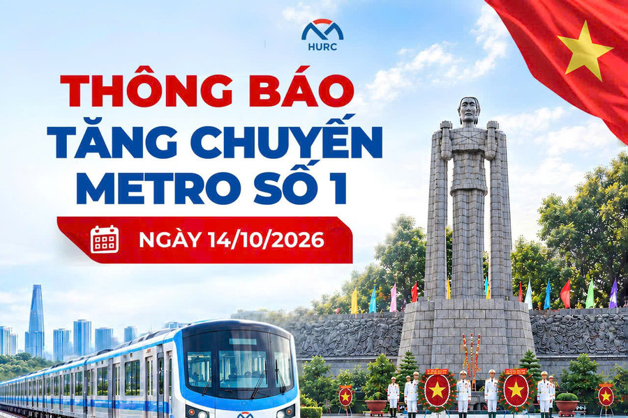 TP. Hồ Chí Minh: Metro Bến Thành - Suối Tiên tăng chuyến phục vụ người dân tri ân các Anh hùng liệt sĩ